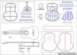CAD Jose Ramirez Style Classical Guitar Plan
