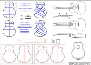 CAD J-185 Gibson Style Acoustic Guitar Plan