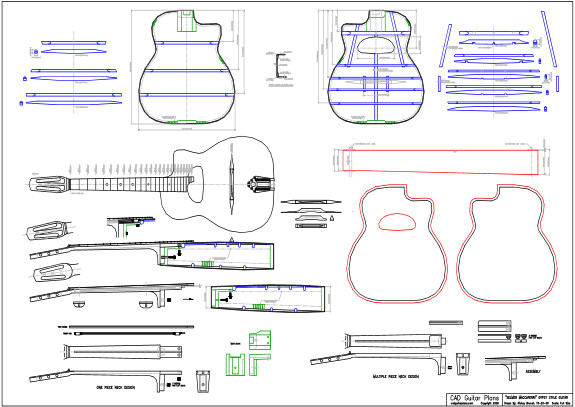 CAD Selmer Maccaferri Gypsy Style Guitar Plan
