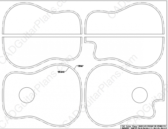 PDF Dreadnought D28 Acoustic Guitar Plan Herringbone Style - CAD Guitar ...