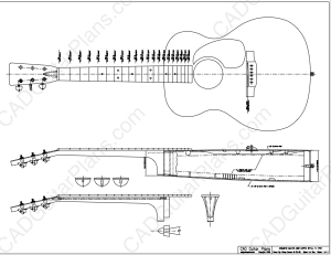 PDF 000 Martin 14 Fret Body Style Acoustic Guitar Plan